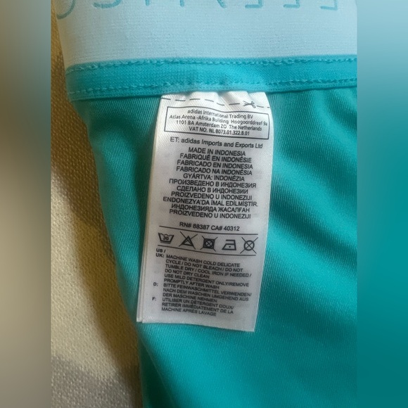 Adidas by Stella McCartney Active Shorts Light Blue Pink Size M - Picture 8 of 9